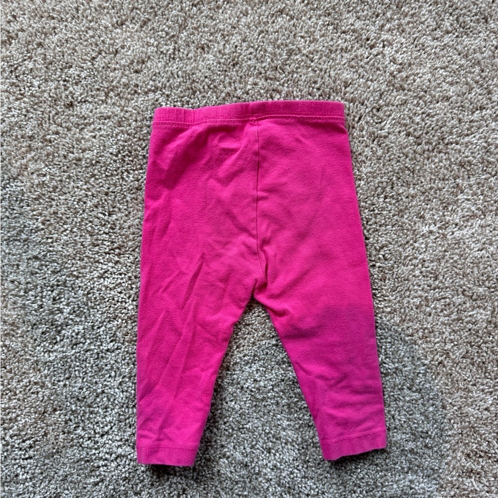 Baby Girl outfit Polka dot graphic Tanktop & Pink Leggings Set – Size 12 Months - Picture 3 of 7